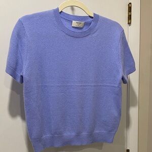 Aritzia Periwinkle Short-Sleeve Sweater cashmere